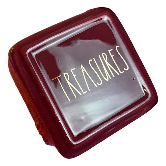 RAE DUNN Set of 2 Jewelry Boxes - Trinkets and Treasures Ceramic Box Set NEW - Picture 11 of 16